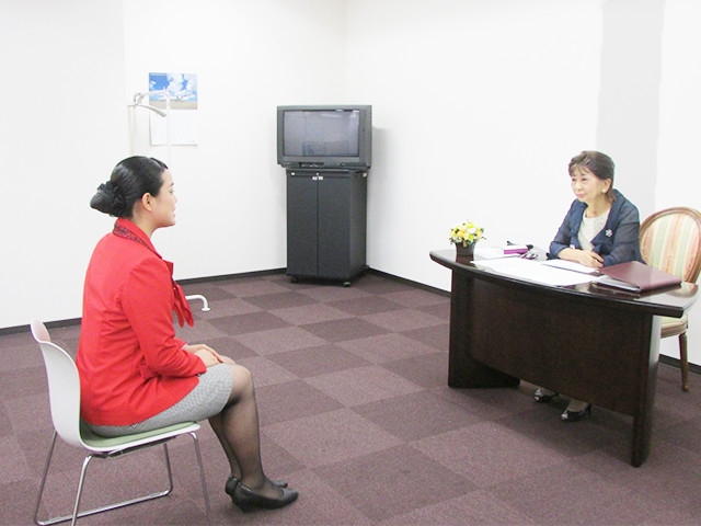 航空業界推薦選抜面接の写真